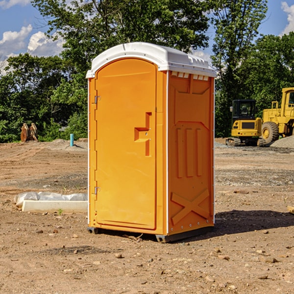 how often are the porta potties cleaned and serviced during a rental period in Center